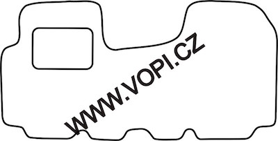 Koberec do kabíny Opel Vivaro obytné auto 2001 - 2014 Colorfit bez cípu medzi sedadlami (3844)